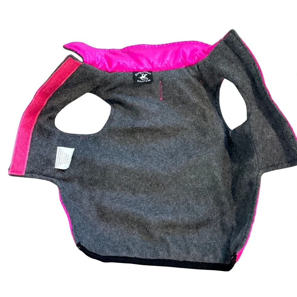 Beverly Hills Polo Club Dog Vest Small Pink Quilted Fleece Puffer Jacket Preppy